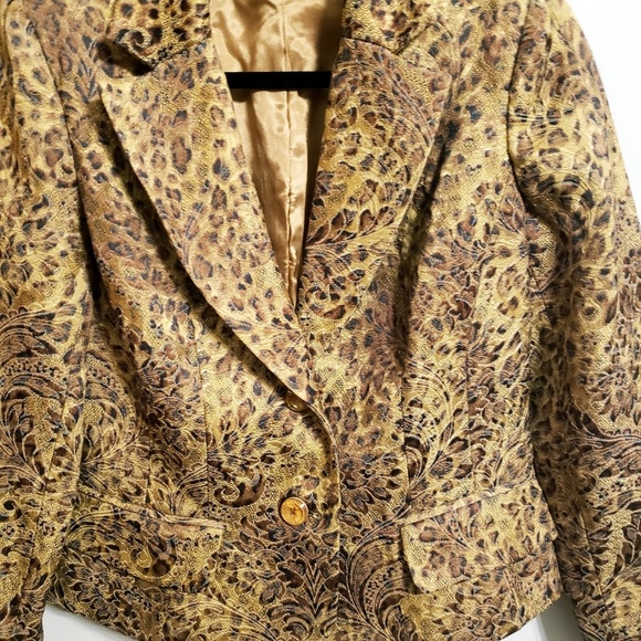 Angel Nina Floral/Leopard Print Jacket...M - Picture 2 of 5